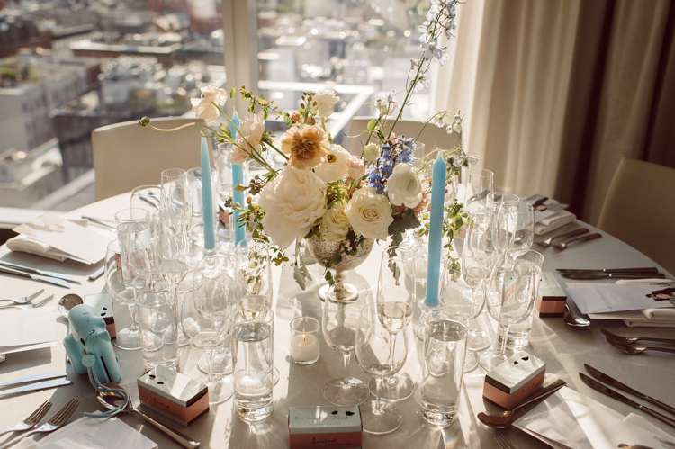 Public Hotel NYC spring rooftop wedding with Stella and Peter. NYC began to loosen COVID restrictions so events and weddings were finally allowed. Stella and Peter were able to keep their original wedding date, but unfortunately Stella's parents couldn't make it to the wedding due to COVID travel restrictions. Stella and Peter's wedding took place on 17th floor with rooftop access at the Public Hotel. Their wedding ceremony was on the rooftop, as well as their first look and some photos then we wandered around the hotel and took some epic photos at the pent house and escalator. Public Hotel NYC was so fun to photograph and I had the coolest, the most chill couple to work with. Stella and Peter's epic wedding at Public Hotel NYC photographed by Karis | Hey Karis.
